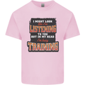 In My Head I'm Busy Training Gym Bodybuilding Kids T-Shirt Childrens Light Pink