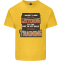 In My Head I'm Busy Training Gym Bodybuilding Kids T-Shirt Childrens Yellow