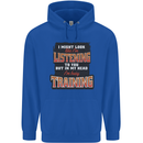 In My Head I'm Busy Training Gym Bodybuilding Mens 80% Cotton Hoodie Royal Blue