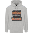 In My Head I'm Busy Training Gym Bodybuilding Mens 80% Cotton Hoodie Sports Grey