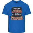 In My Head I'm Busy Training Gym Bodybuilding Mens Cotton T-Shirt Tee Top Royal Blue