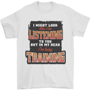In My Head I'm Busy Training Gym Bodybuilding Mens T-Shirt 100% Cotton White