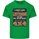 In My Head I'm Driving My 4X4 Off Roading Kids T-Shirt Childrens Irish Green