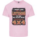 In My Head I'm Driving My 4X4 Off Roading Kids T-Shirt Childrens Light Pink