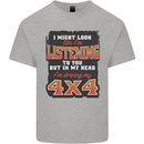 In My Head I'm Driving My 4X4 Off Roading Kids T-Shirt Childrens Sports Grey