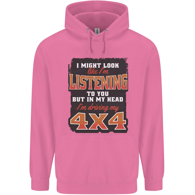 In My Head I'm Driving My 4X4 Off Roading Mens 80% Cotton Hoodie Azelea