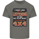 In My Head I'm Driving My 4X4 Off Roading Mens Cotton T-Shirt Tee Top Charcoal