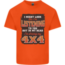 In My Head I'm Driving My 4X4 Off Roading Mens Cotton T-Shirt Tee Top Orange