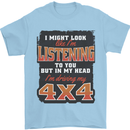 In My Head I'm Driving My 4X4 Off Roading Mens T-Shirt 100% Cotton Light Blue