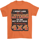 In My Head I'm Driving My 4X4 Off Roading Mens T-Shirt 100% Cotton Orange