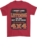 In My Head I'm Driving My 4X4 Off Roading Mens T-Shirt 100% Cotton Red