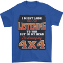 In My Head I'm Driving My 4X4 Off Roading Mens T-Shirt 100% Cotton Royal Blue