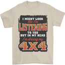 In My Head I'm Driving My 4X4 Off Roading Mens T-Shirt 100% Cotton Sand