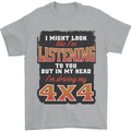 In My Head I'm Driving My 4X4 Off Roading Mens T-Shirt 100% Cotton Sports Grey
