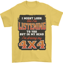 In My Head I'm Driving My 4X4 Off Roading Mens T-Shirt 100% Cotton Yellow