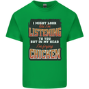 In My Head I'm Frying Chicken Funny Food Kids T-Shirt Childrens Irish Green