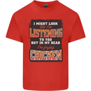 In My Head I'm Frying Chicken Funny Food Kids T-Shirt Childrens Red