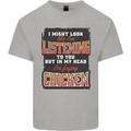 In My Head I'm Frying Chicken Funny Food Kids T-Shirt Childrens Sports Grey