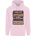 In My Head I'm Frying Chicken Funny Food Mens 80% Cotton Hoodie Light Pink