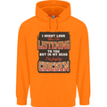 In My Head I'm Frying Chicken Funny Food Mens 80% Cotton Hoodie Orange