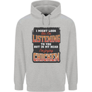 In My Head I'm Frying Chicken Funny Food Mens 80% Cotton Hoodie Sports Grey