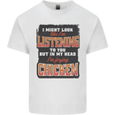 In My Head I'm Frying Chicken Funny Food Mens Cotton T-Shirt Tee Top White