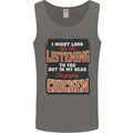 In My Head I'm Frying Chicken Funny Food Mens Vest Tank Top Charcoal