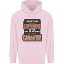 In My Head I'm In My Caravan Caravanning Funny Mens 80% Cotton Hoodie Light Pink