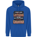 In My Head I'm In My Caravan Caravanning Funny Mens 80% Cotton Hoodie Royal Blue