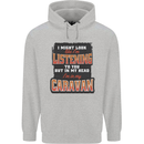 In My Head I'm In My Caravan Caravanning Funny Mens 80% Cotton Hoodie Sports Grey
