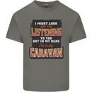 In My Head I'm In My Caravan Caravanning Funny Mens Cotton T-Shirt Tee Top Charcoal