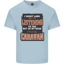 In My Head I'm In My Caravan Caravanning Funny Mens Cotton T-Shirt Tee Top Light Blue