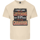 In My Head I'm In My Caravan Caravanning Funny Mens Cotton T-Shirt Tee Top Natural