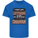 In My Head I'm In My Caravan Caravanning Funny Mens Cotton T-Shirt Tee Top Royal Blue