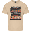 In My Head I'm In My Caravan Caravanning Funny Mens Cotton T-Shirt Tee Top Sand