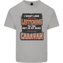 In My Head I'm In My Caravan Caravanning Funny Mens Cotton T-Shirt Tee Top Sports Grey