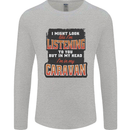 In My Head I'm In My Caravan Caravanning Funny Mens Long Sleeve T-Shirt Sports Grey