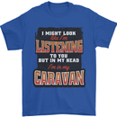 In My Head I'm In My Caravan Caravanning Funny Mens T-Shirt 100% Cotton Royal Blue