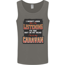 In My Head I'm In My Caravan Caravanning Funny Mens Vest Tank Top Charcoal