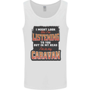 In My Head I'm In My Caravan Caravanning Funny Mens Vest Tank Top White