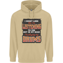 In My Head I'm Playing Drums Drummer Mens 80% Cotton Hoodie Sand