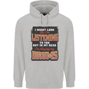 In My Head I'm Playing Drums Drummer Mens 80% Cotton Hoodie Sports Grey