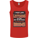 In My Head I'm Playing Drums Drummer Mens Vest Tank Top Red