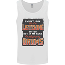 In My Head I'm Playing Drums Drummer Mens Vest Tank Top White