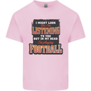 In My Head I'm Playing Football Funny Kids T-Shirt Childrens Light Pink