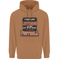 In My Head I'm Playing Football Funny Mens 80% Cotton Hoodie Caramel Latte