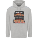 In My Head I'm Playing Football Funny Mens 80% Cotton Hoodie Sports Grey