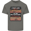 In My Head I'm Playing Guitar Acoustic Electric Mens Cotton T-Shirt Tee Top Charcoal