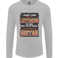 In My Head I'm Playing Guitar Acoustic Electric Mens Long Sleeve T-Shirt Sports Grey