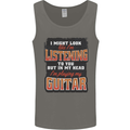 In My Head I'm Playing Guitar Acoustic Electric Mens Vest Tank Top Charcoal